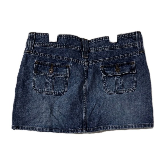 LEI Denim Mini Skirt Pockets Y2K Utility Gear, Size 9 - Picture 2 of 4